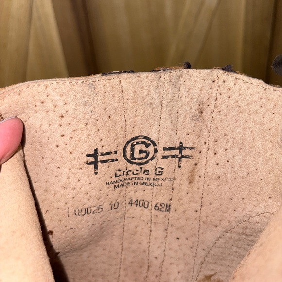 Circle G Two-Tone Brown Ankle Boots - Picture 7 of 7